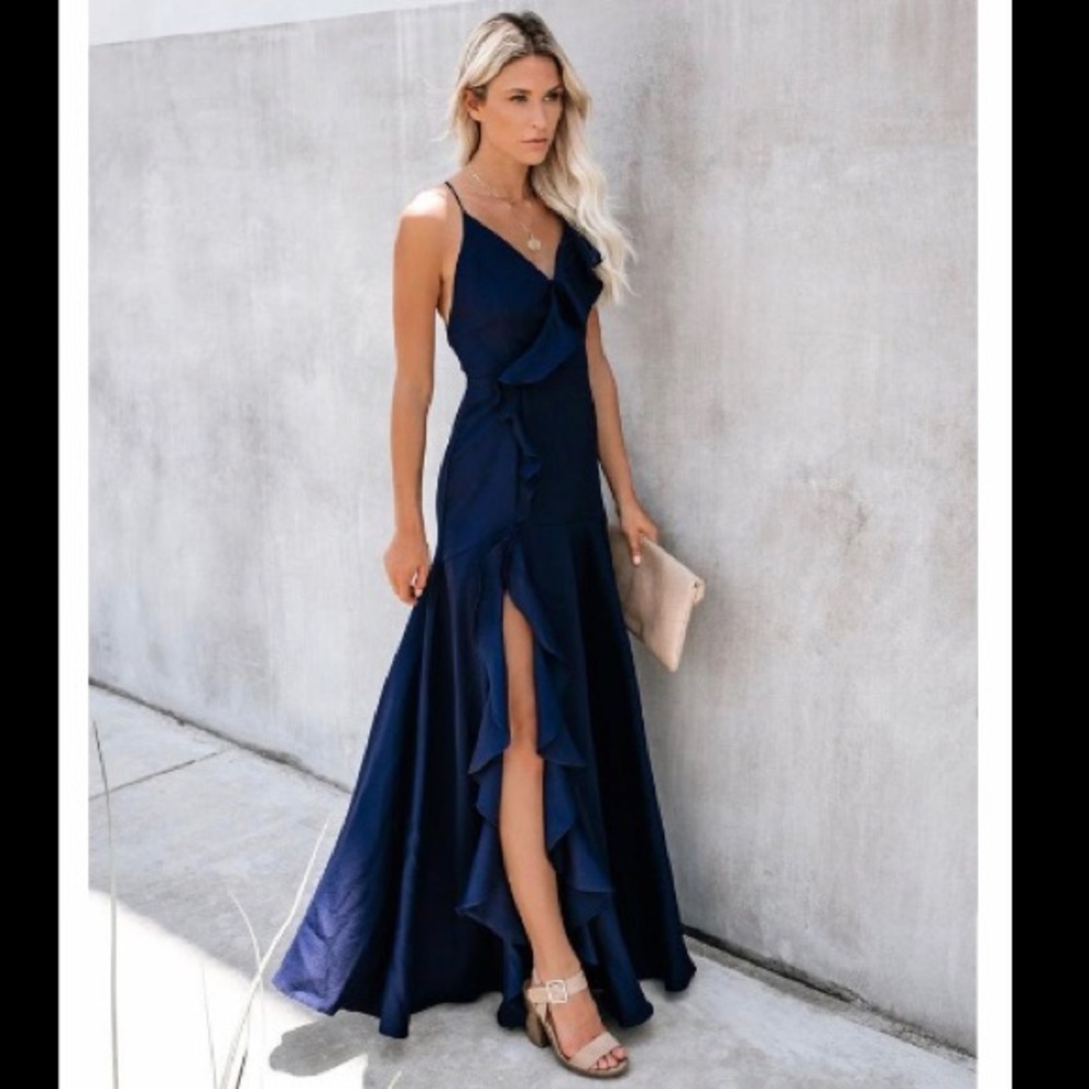 Vici cool waters ruffle maxi